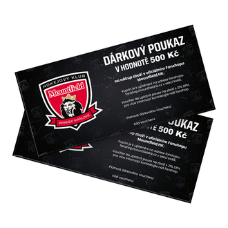 On-line dárkový poukaz do Fanshopu Mountfield HK v hodnotě 500 Kč