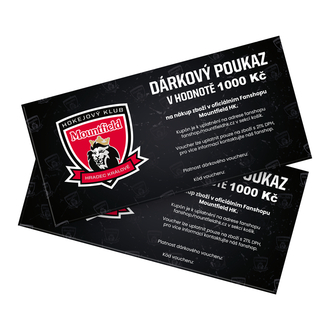 On-line dárkový poukaz do Fanshopu Mountfield HK v hodnotě 1000 Kč